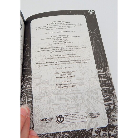 NARUTO Manga Books Shonen Jump Volumes 54, 71 English Set Anime Lot of 2 - Picture 8 of 11